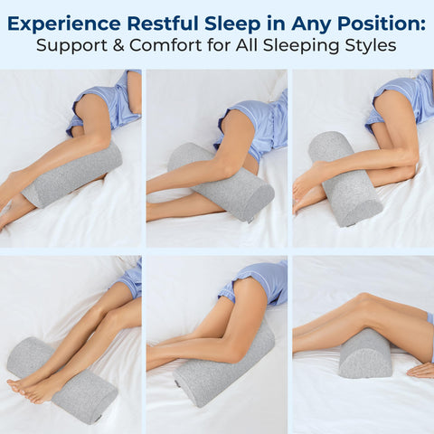 5 Stars United Knee Pillow placed under knees for extra leg comfort.