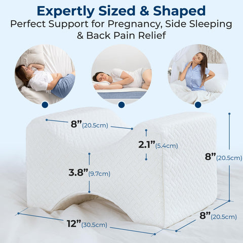 5 STARS UNITED knee pillow with washable cover simplifies care and cleaning.