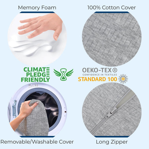 5 Stars United Memory Foam with breathable cover stays cool for hot sleepers.