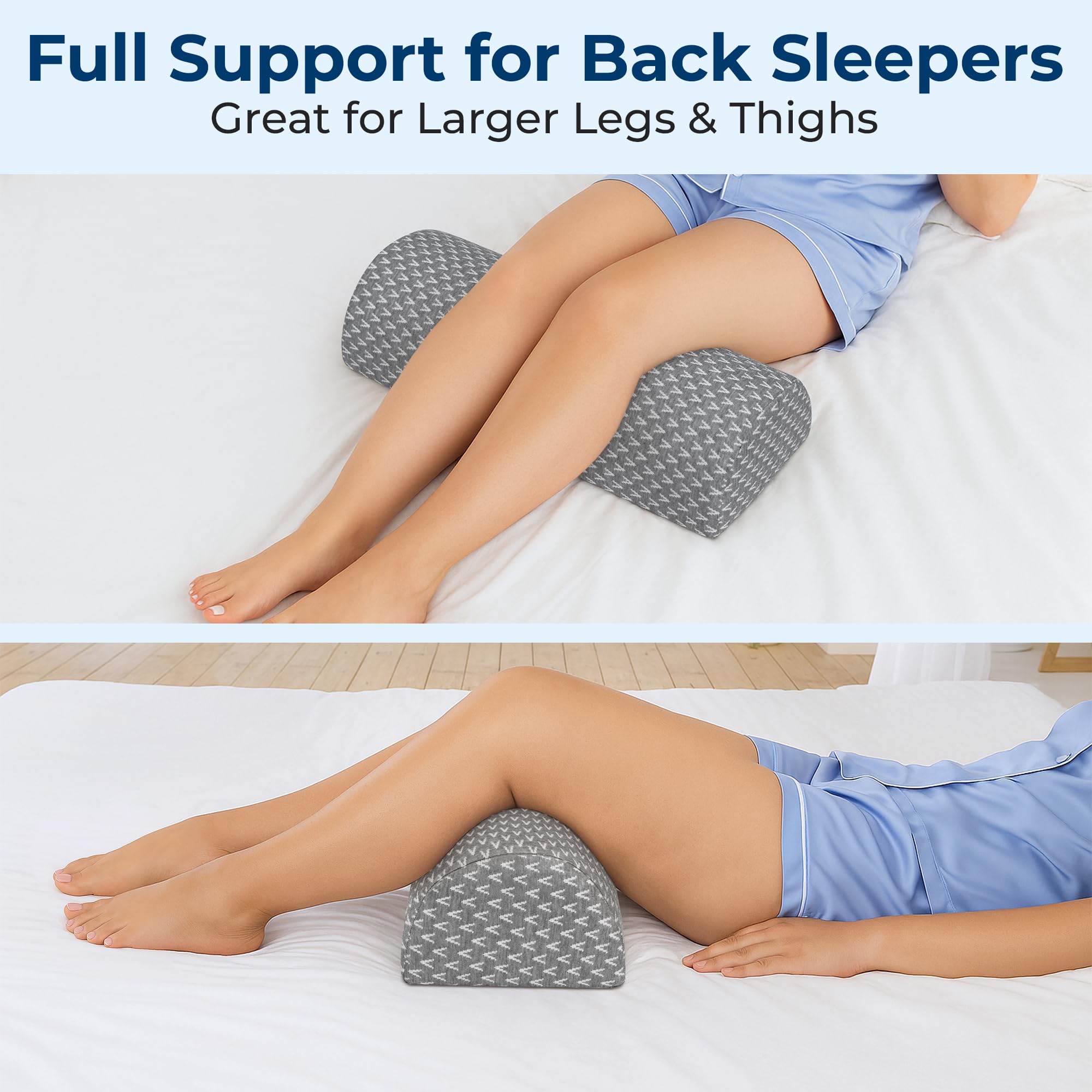 5 STARS UNITED large half moon bolster rests between knees for better spinal alignment