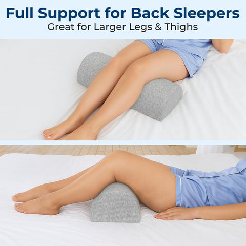 5 STARS UNITED memory foam leg pillow contours to legs for support.