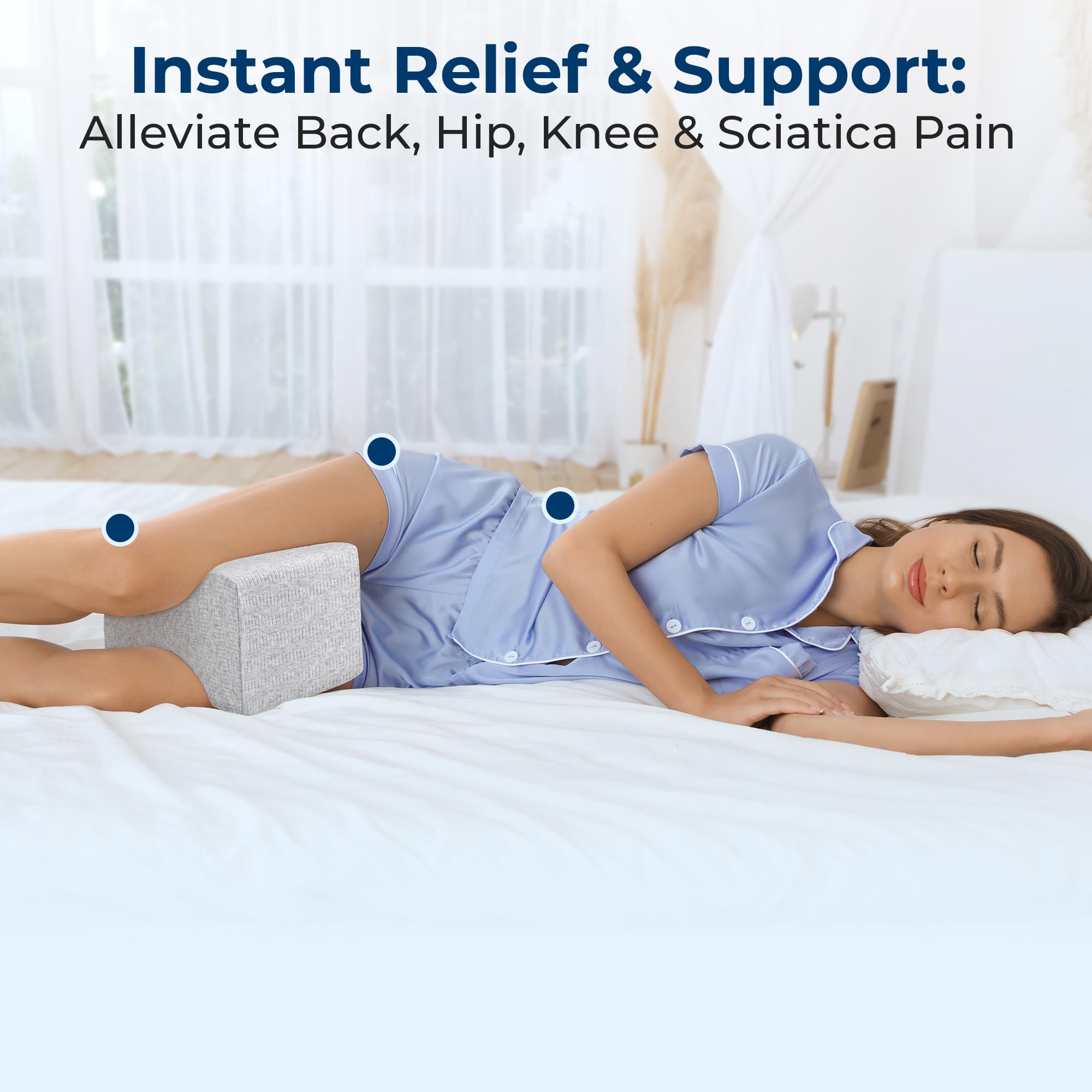 5 STARS UNITED pregnancy leg pillow provides gentle support for expectant rest
