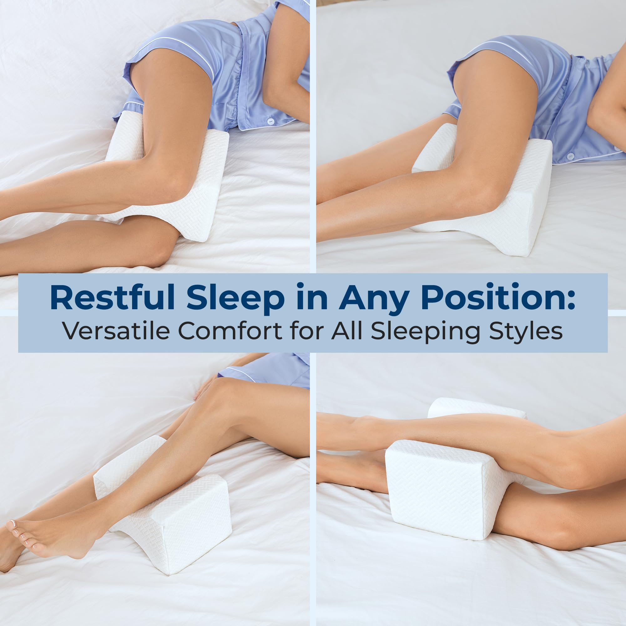 5 STARS UNITED pregnancy-side sleep pillow comforts hips and knees.