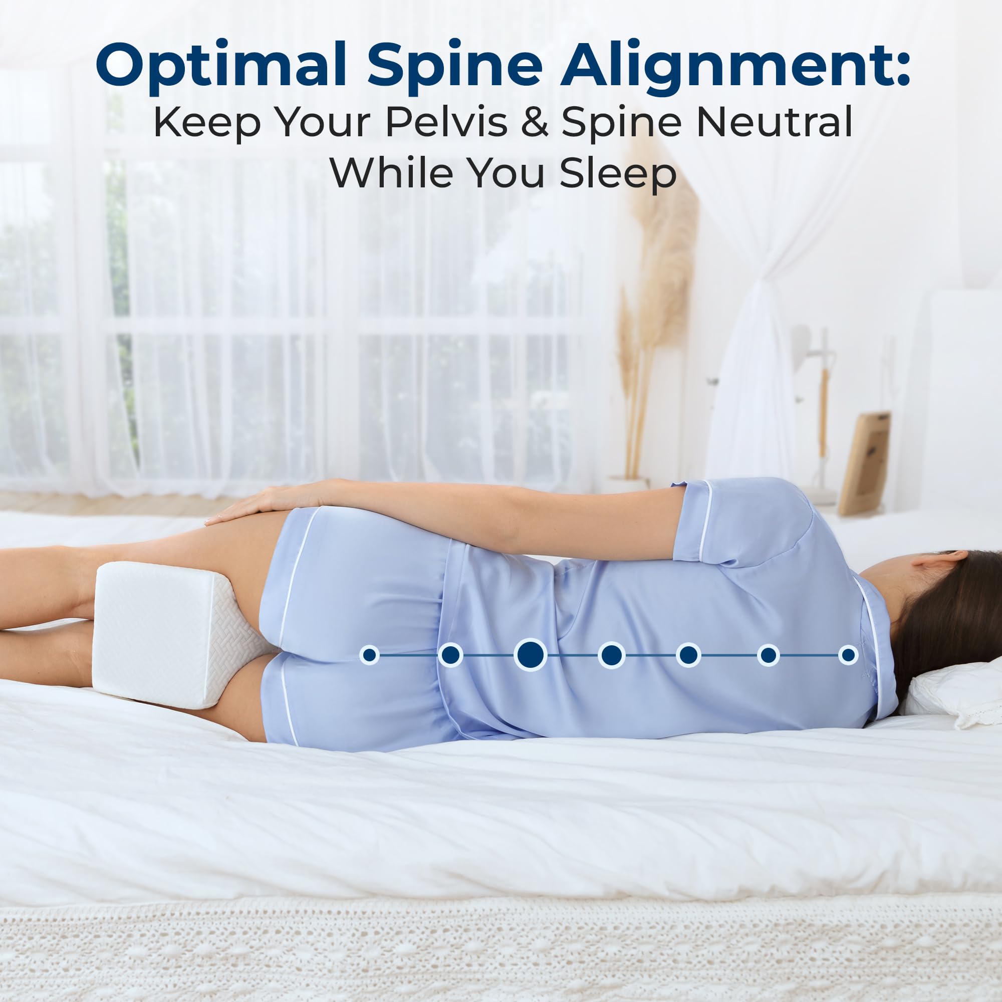 5 STARS UNITED premium memory foam pillow provides durable, breathable comfort overnight.