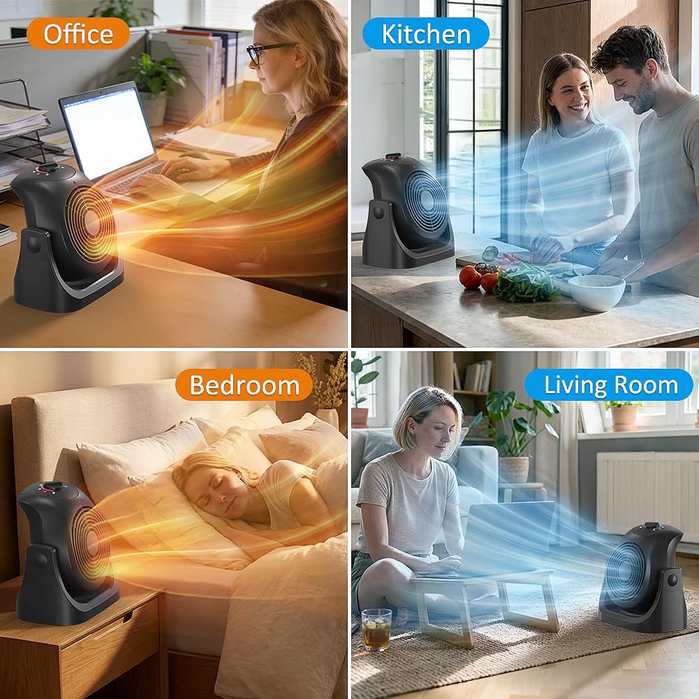 5 SUNDAY LIVING portable desk-fan with carry handle for easy relocation