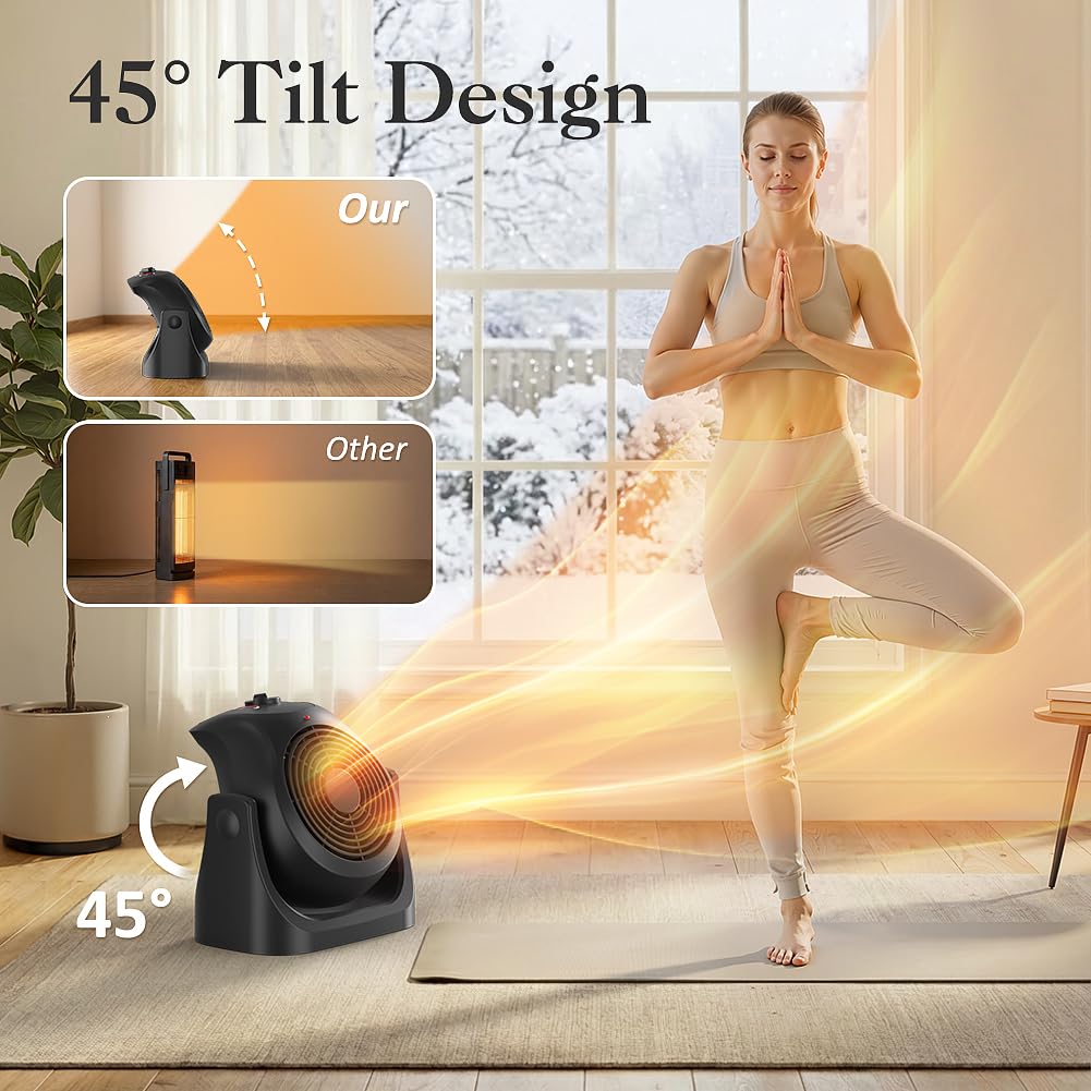 5 SUNDAY LIVING tilt 45 degrees demonstrates precise airflow direction for comfort