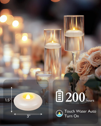 5plots waterproof LED tealights for outdoor events with long lasting glow
