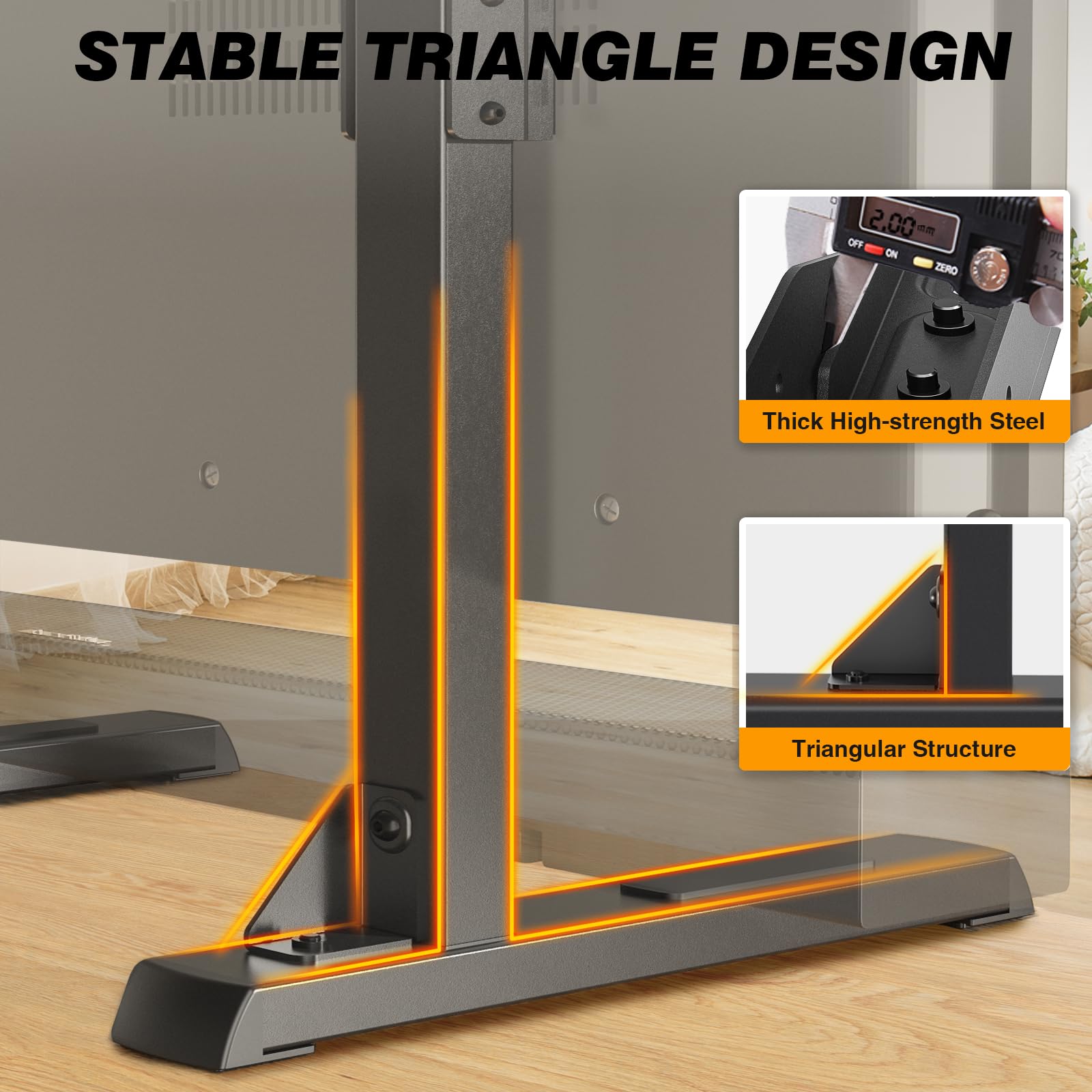 5Rcom base includes non-slip pads to protect surfaces and reduce movement.