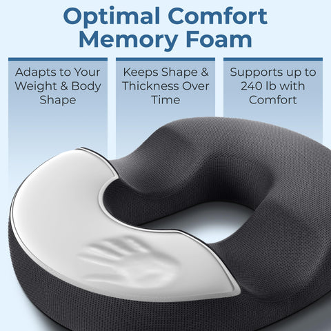 Removable cover on the 5 Stars United Donut Pillow enables easy cleaning.