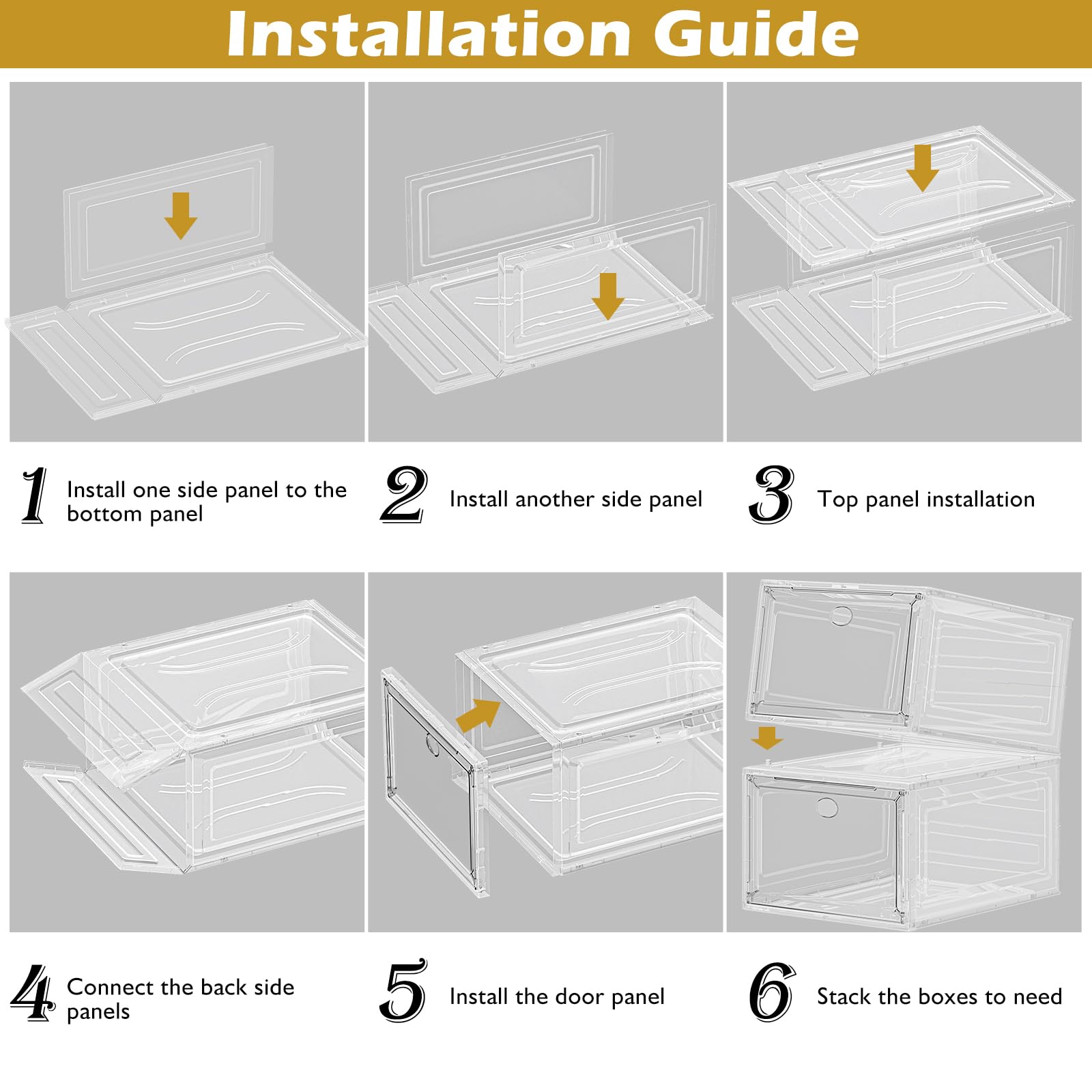 7 code easy-assembly guide for shoe boxes