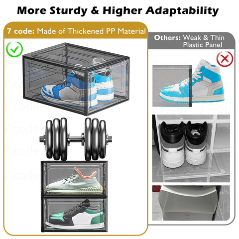7 code six pack storage set fits multiple shoe sizes and items