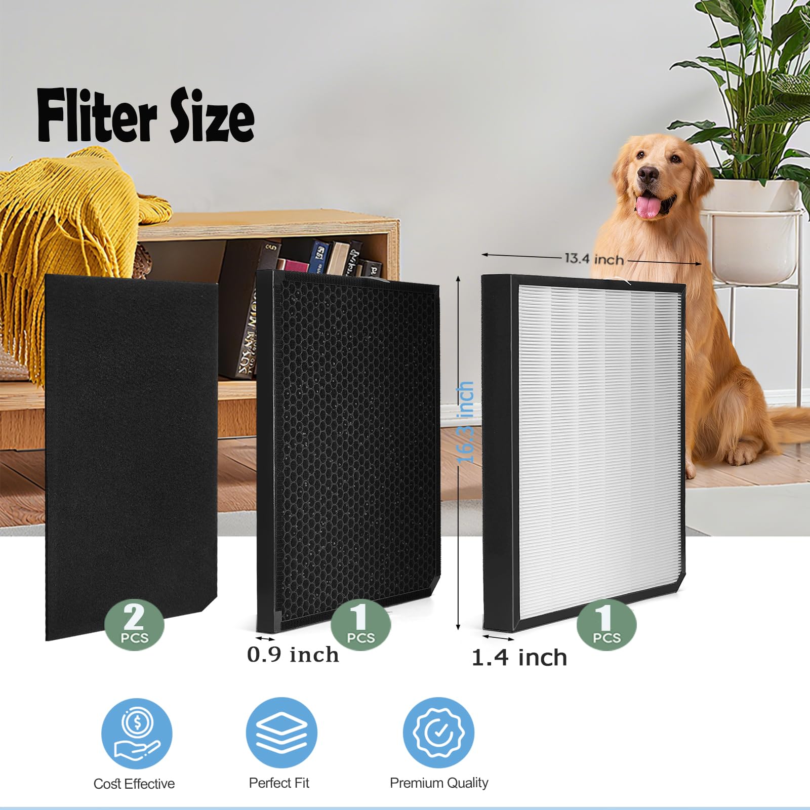 7th Science Gear AD3500 carbon filter reduces odors for fresher rooms