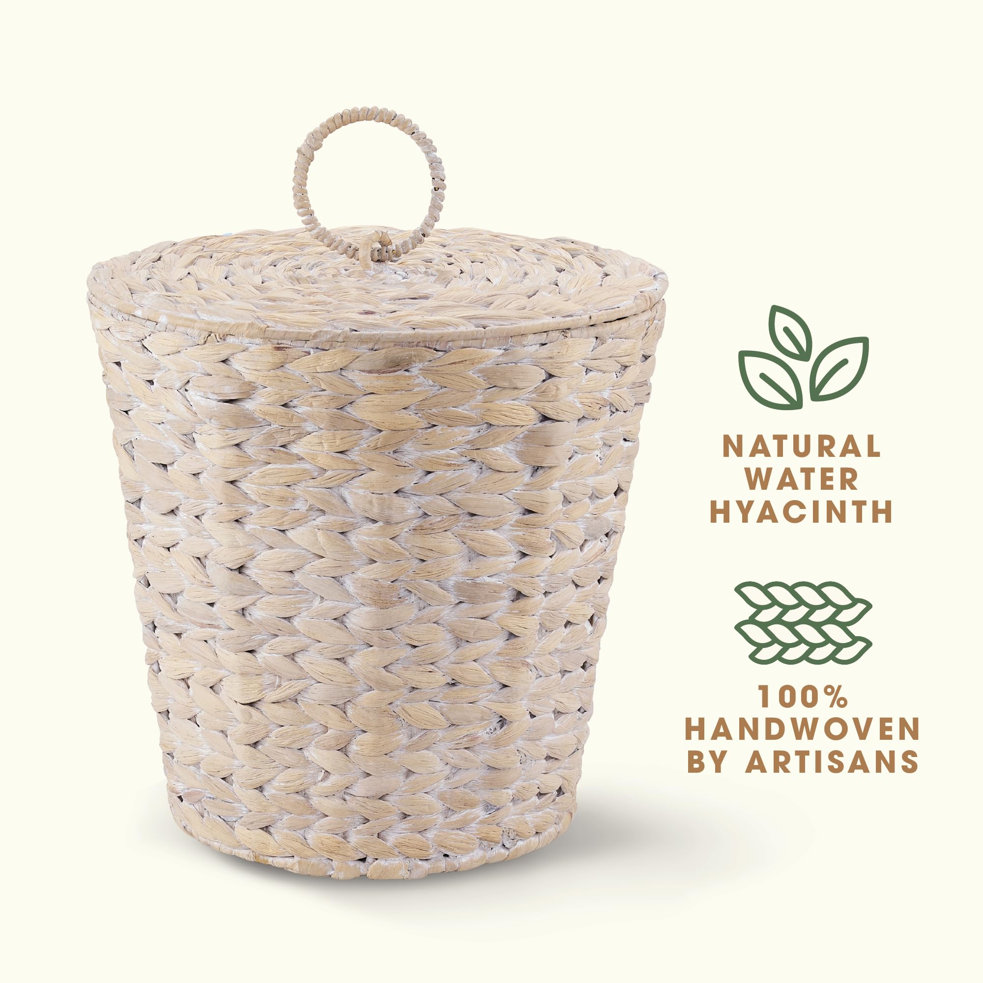84ECO versatile waste basket used as planter cover, storage, or decor.