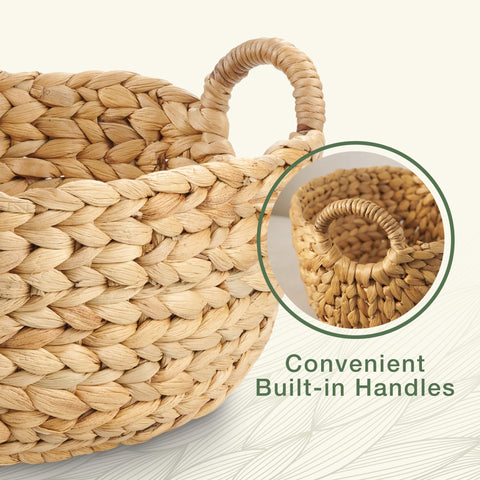 84ECO natural decorative wicker baskets in living room for cozy, tidy storage