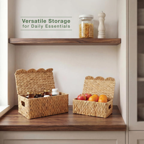 84ECO small wicker box with lid ideal for cosmetics and toiletries