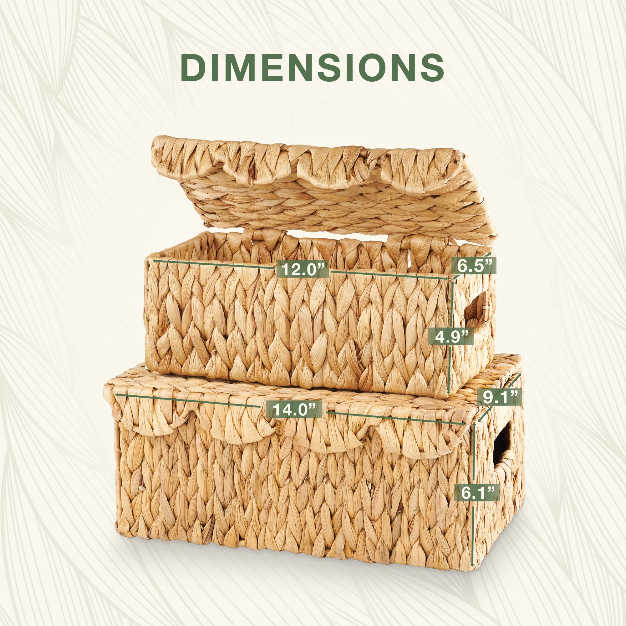 84ECO decorative box set with lid keeps clutter tucked away