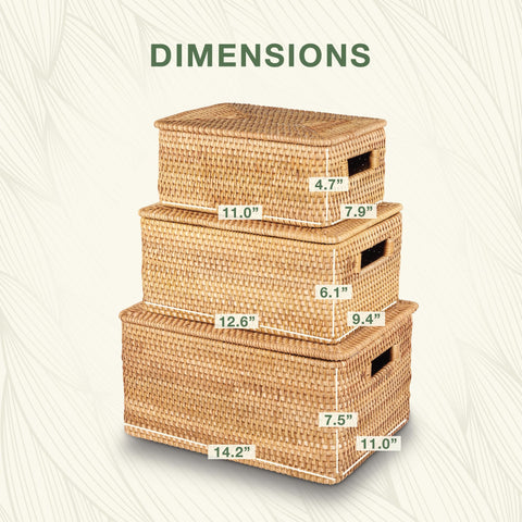 84ECO stackable rattan boxes with lid maintain shape through daily use.
