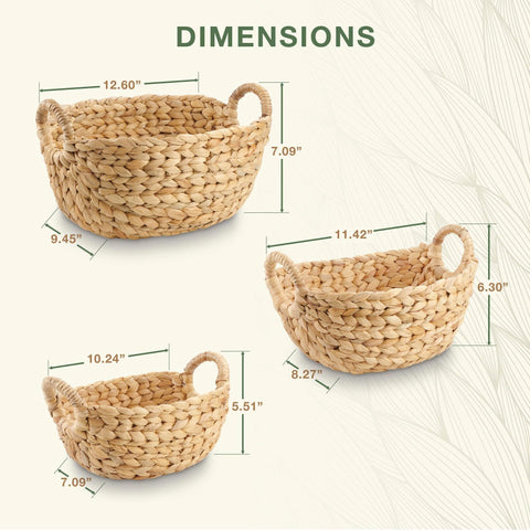 84ECO wicker baskets for bathroom or kitchen storage, reduce clutter with natural charm