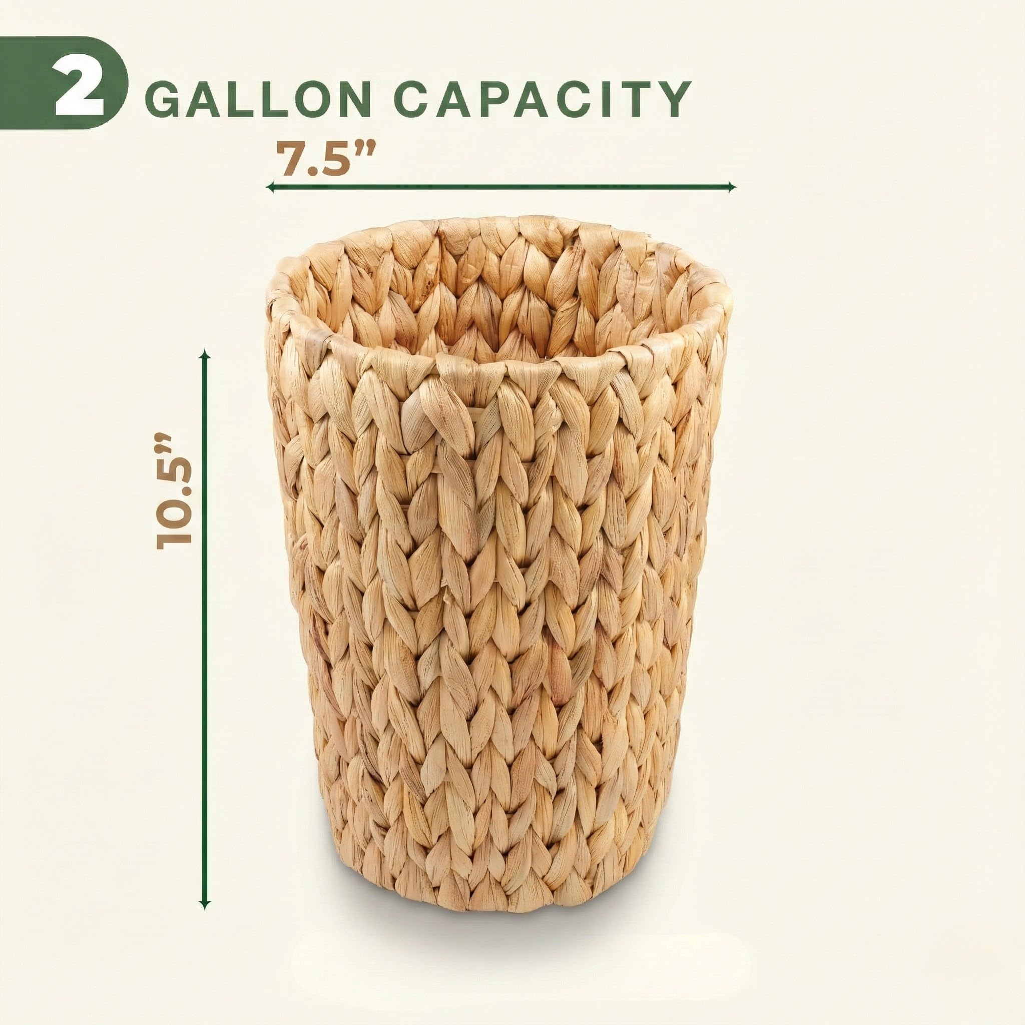 84ECO wicker trash can 2-pack set offers versatile waste, storage, or decor