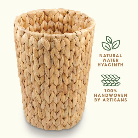 84ECO wicker trash can bedroom decor complements neutral interiors