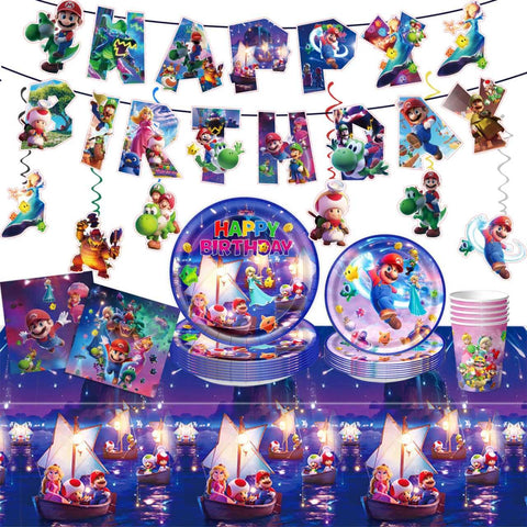 88xiaoyun Mario party hanging swirls decorate ceiling for vibrant party moments