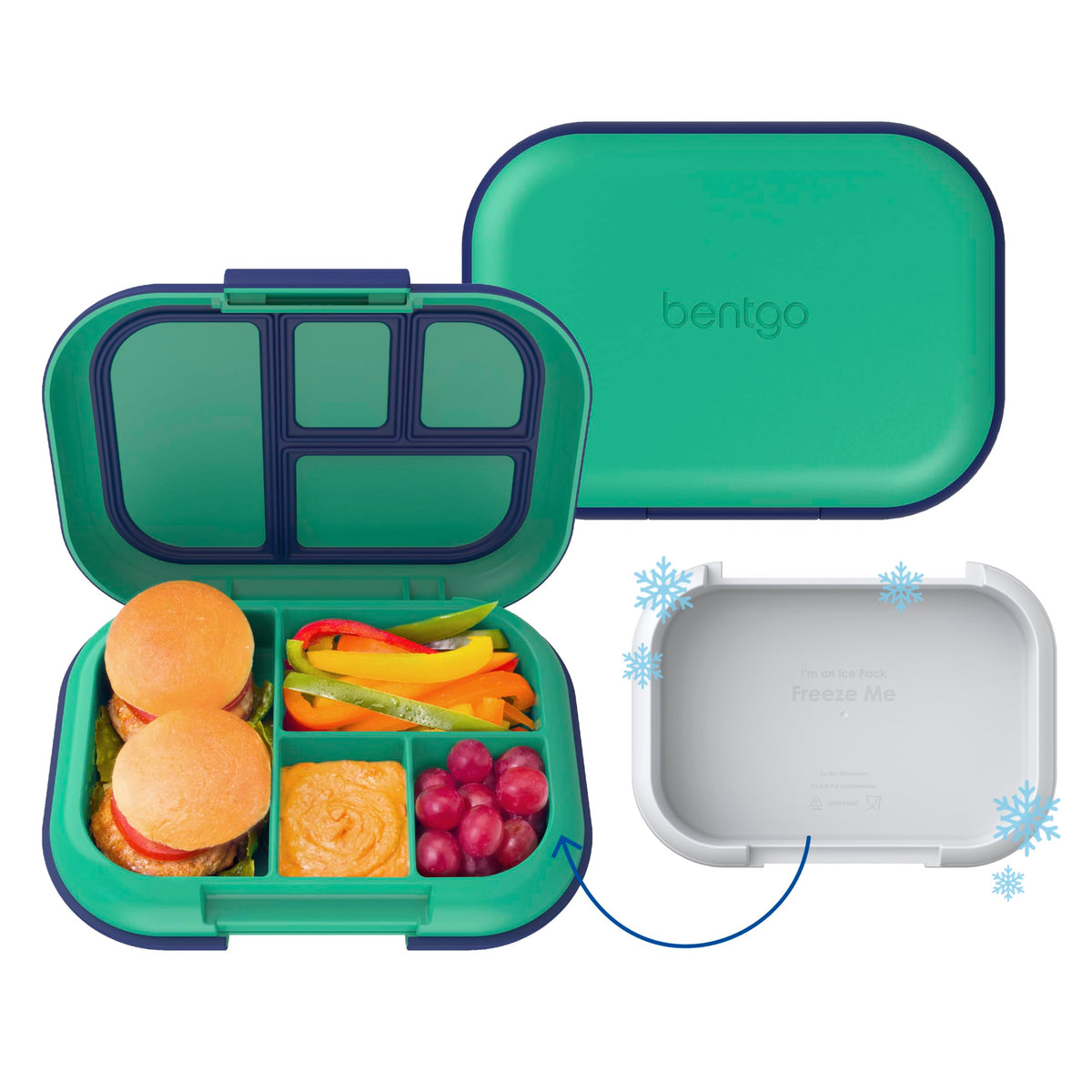 Bentgo Chill Kids built-in ice pack keeps lunch cool for hours