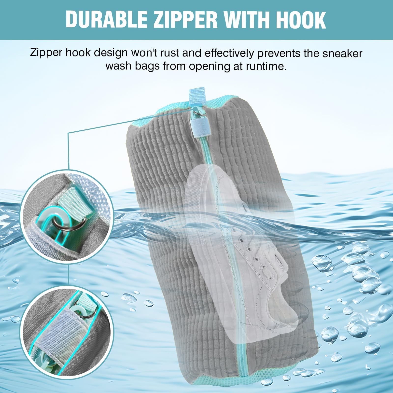 Gripooaven inner bristles clean dirt with gentle machine scrubbing.