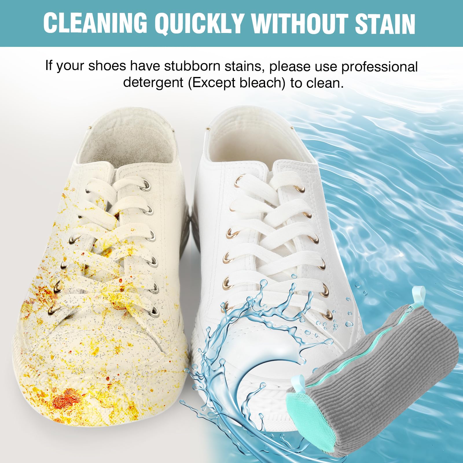 Gripooaven gray bag protects shoes and simplifies care routines.