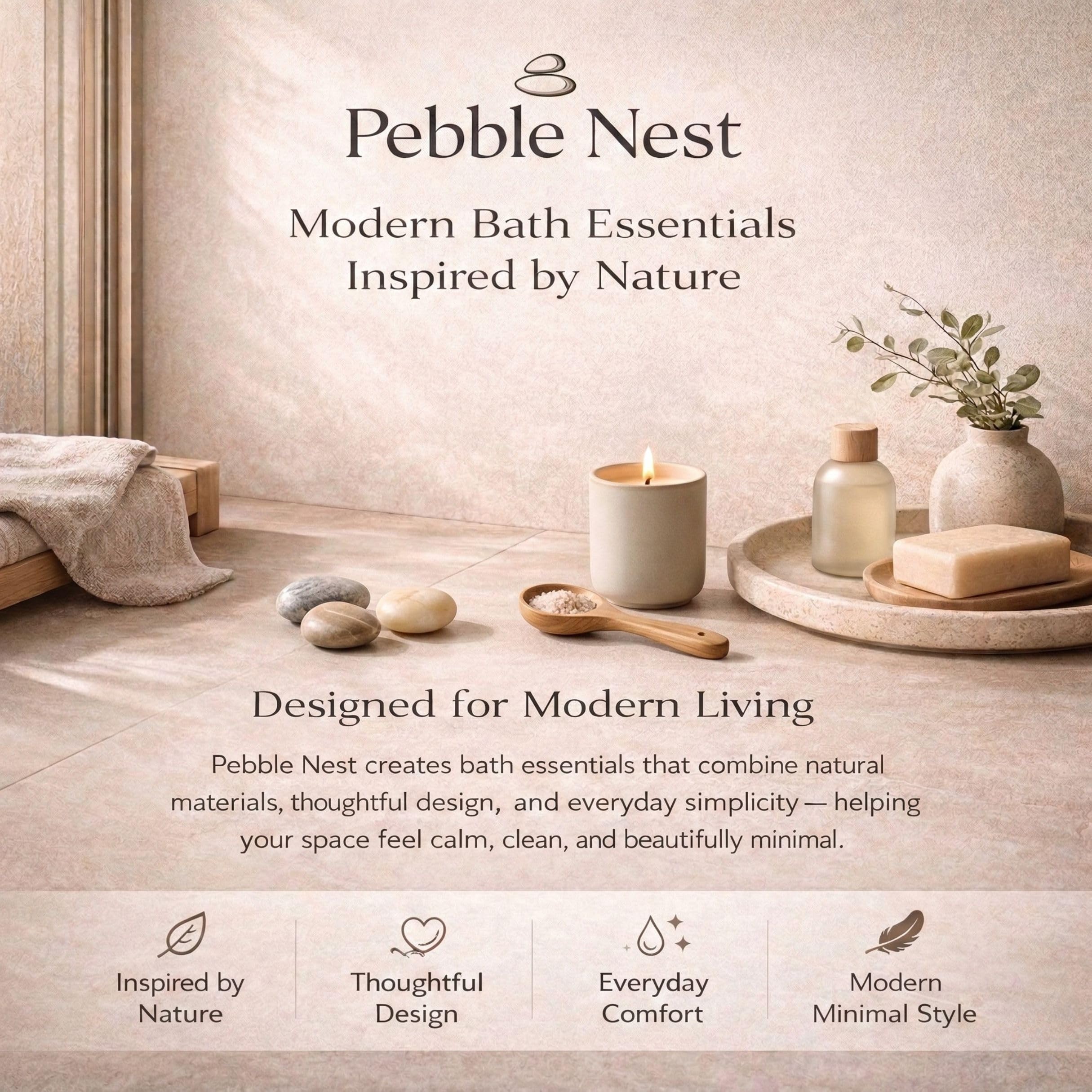 Charcoal pebble surface of Pebble Nest bath mat emphasizing texture and durability.