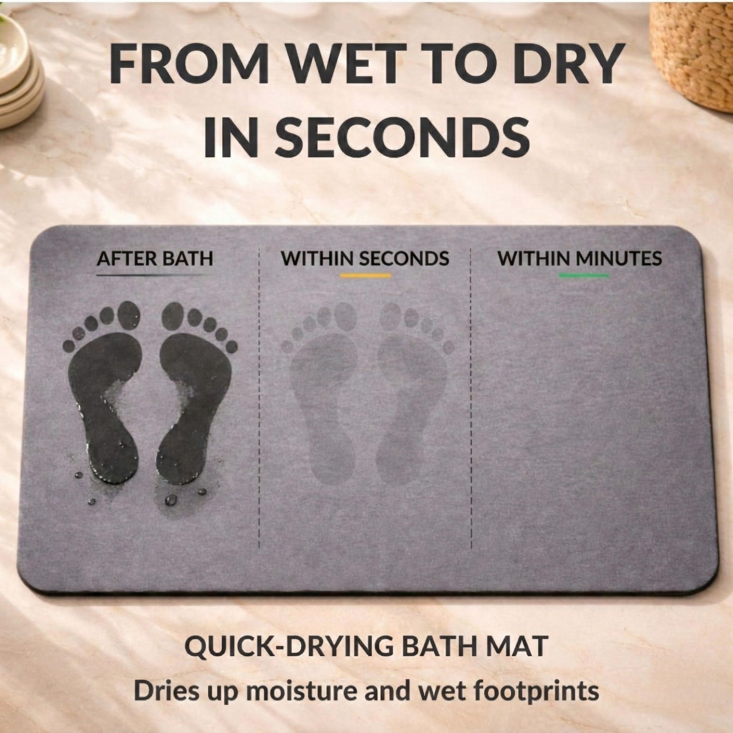 Pebble Nest mat with sanding tool for surface refresh and stain removal.