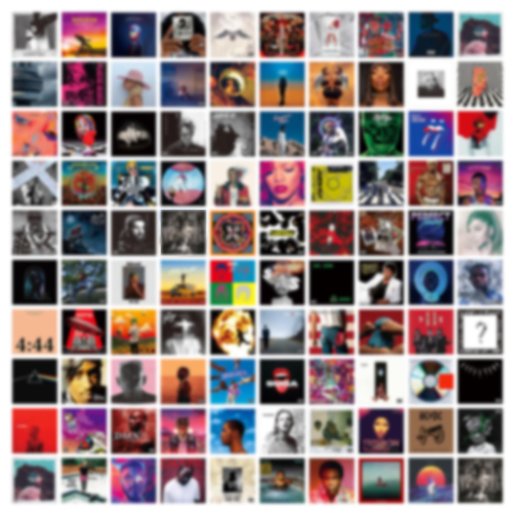 A ART·ZONE 100-pcs 5x5-inch collage kit brightens a bedroom wall
