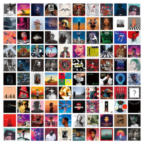 A ART·ZONE 100-pcs 5x5-inch collage kit brightens a bedroom wall