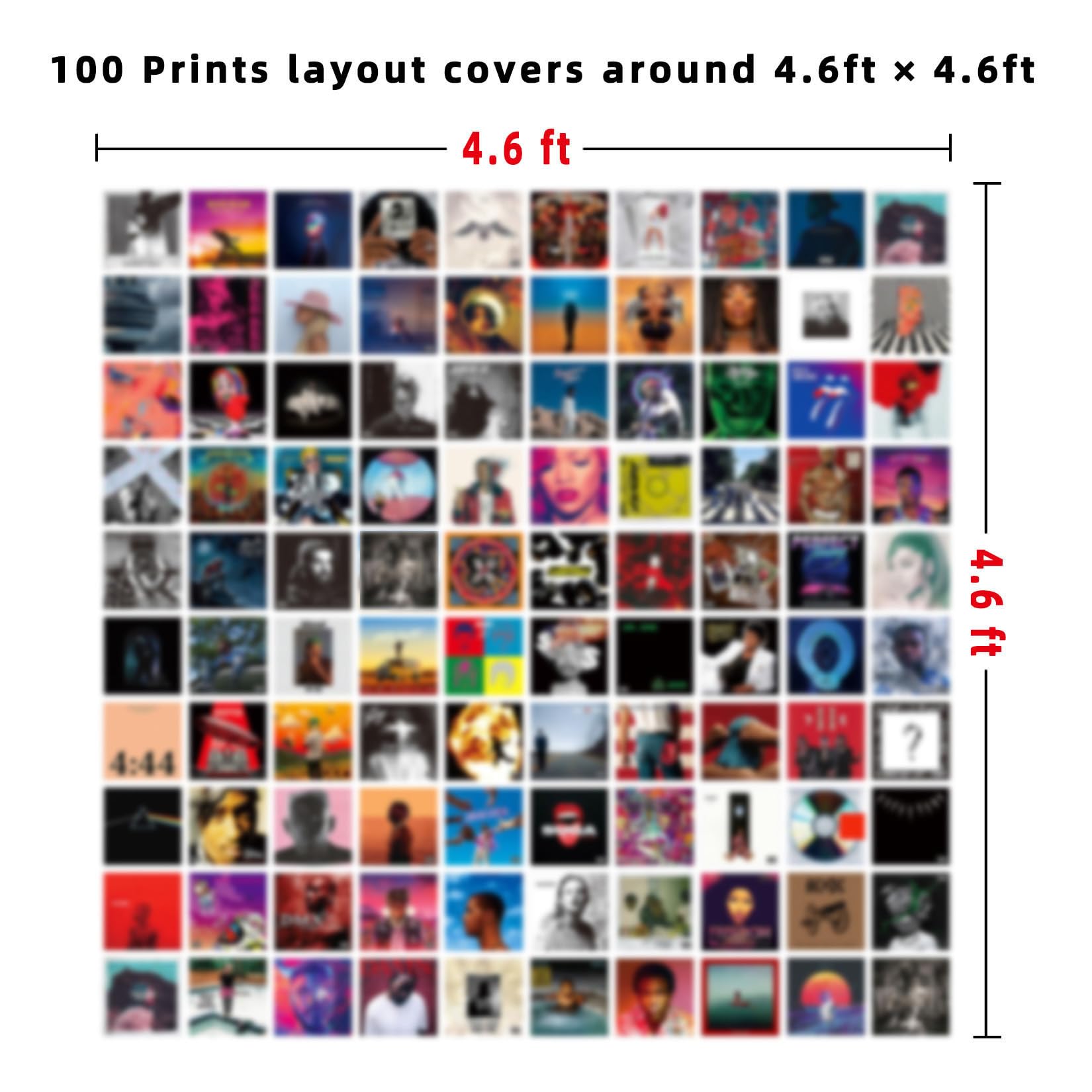 A ART·ZONE album-cover posters showcase iconic artwork without cropping