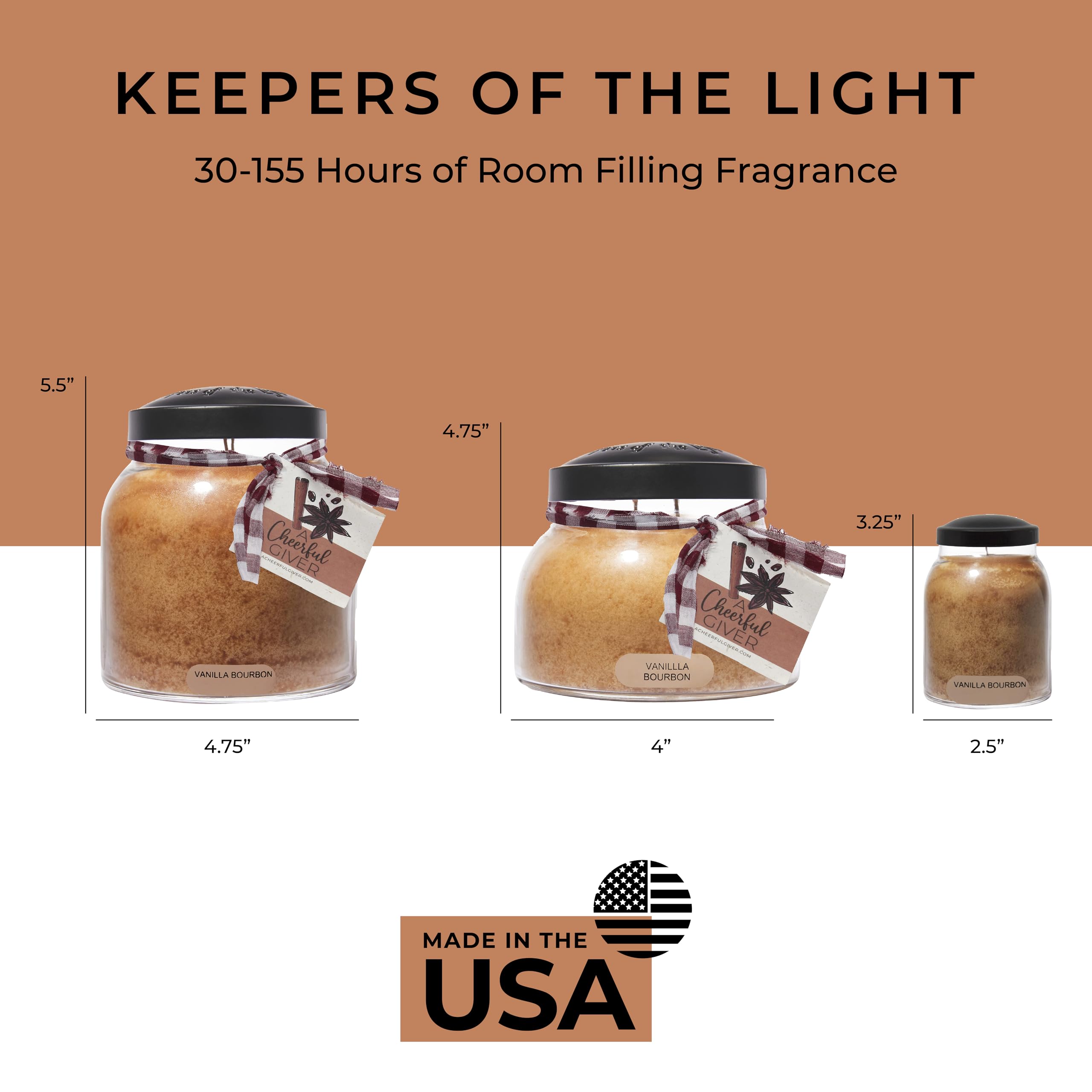 A Cheerful Giver candle with lid preserves fragrance between uses.