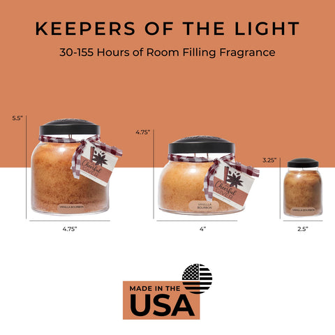A Cheerful Giver candle with lid preserves fragrance between uses.