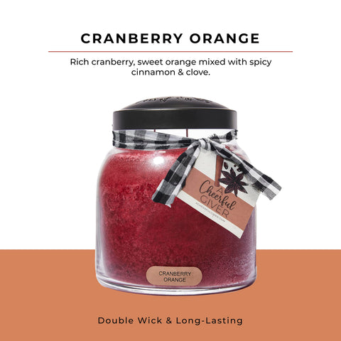 Cranberry Orange label close-up highlights Keepers of the Light design