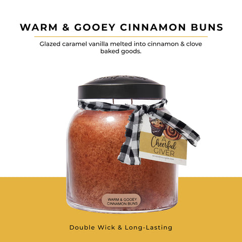 A Cheerful Giver glass jar candle with black lid complements any room