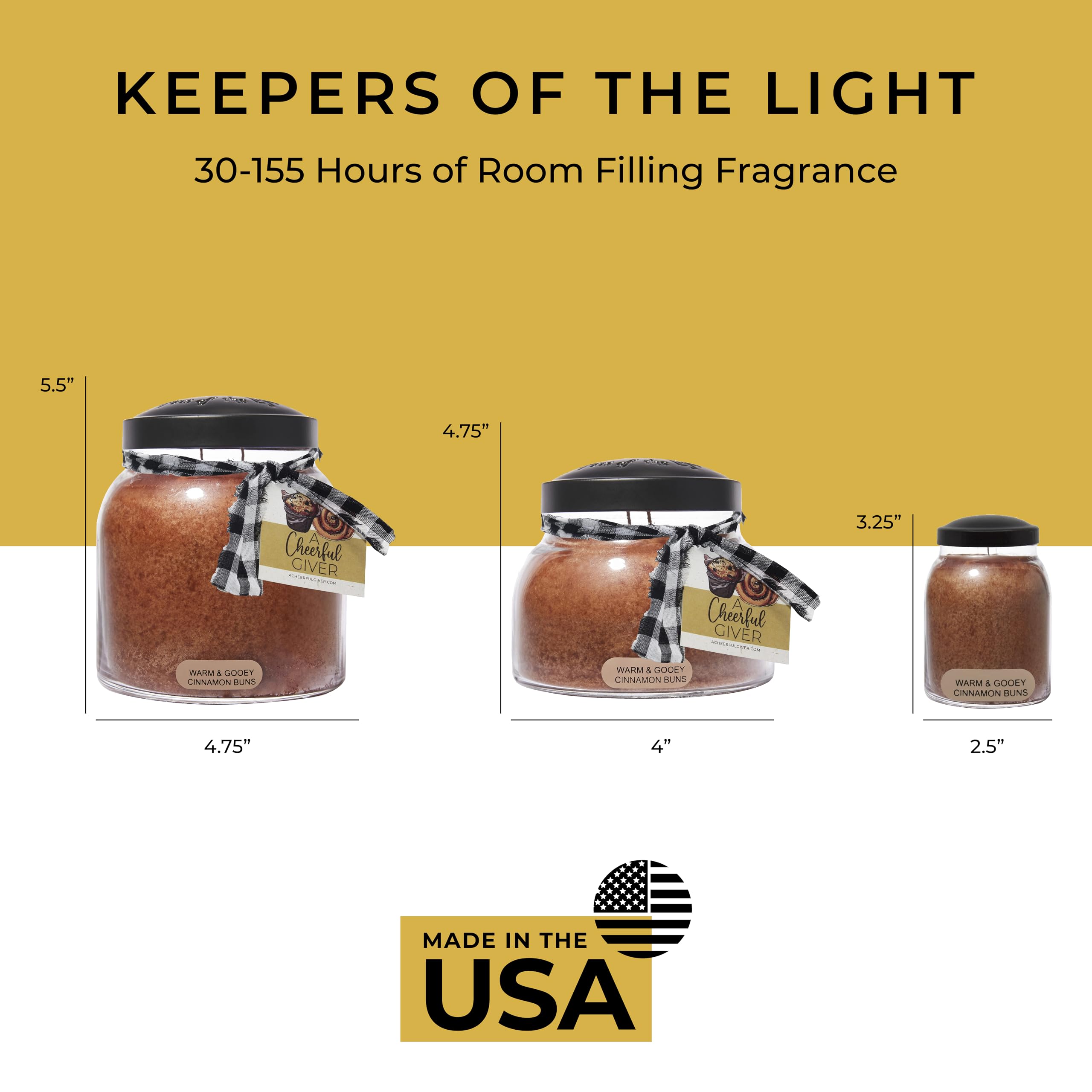 A Cheerful Giver USA-made candle ensures quality craftsmanship