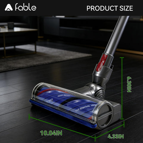 A Fable 43 self-cleaning combs prevent hair wrap during use.