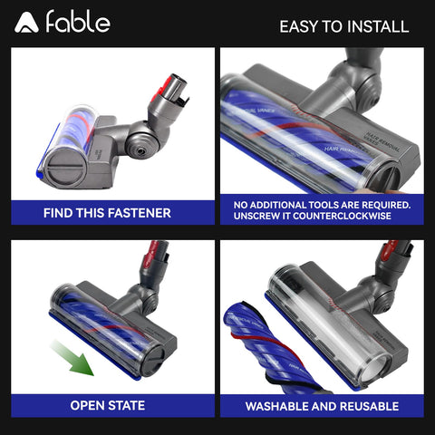 A Fable under-furniture cleaning with versatile compatibility.