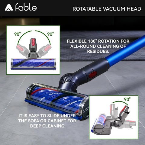 A Fable durable support and warranty for Dyson heads.