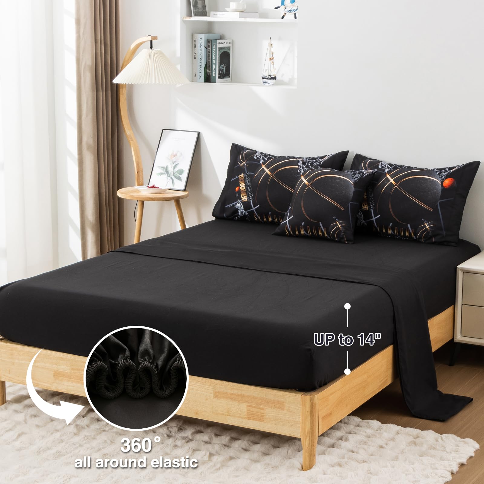 A Nice Night cushion cover 18x18 adds a playful accent to the set.