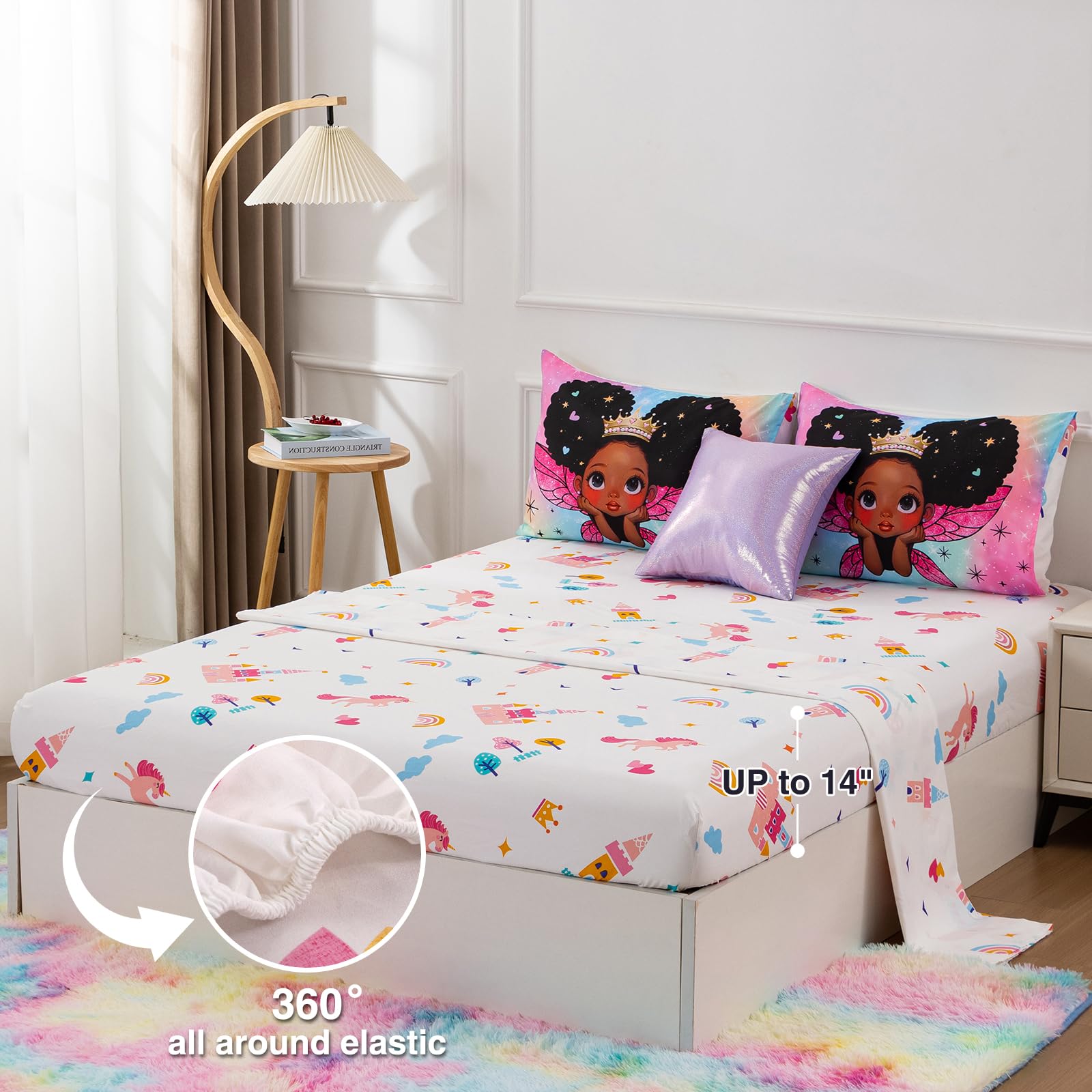 A Nice Night back-print castles and unicorns spark imaginative bedtime play