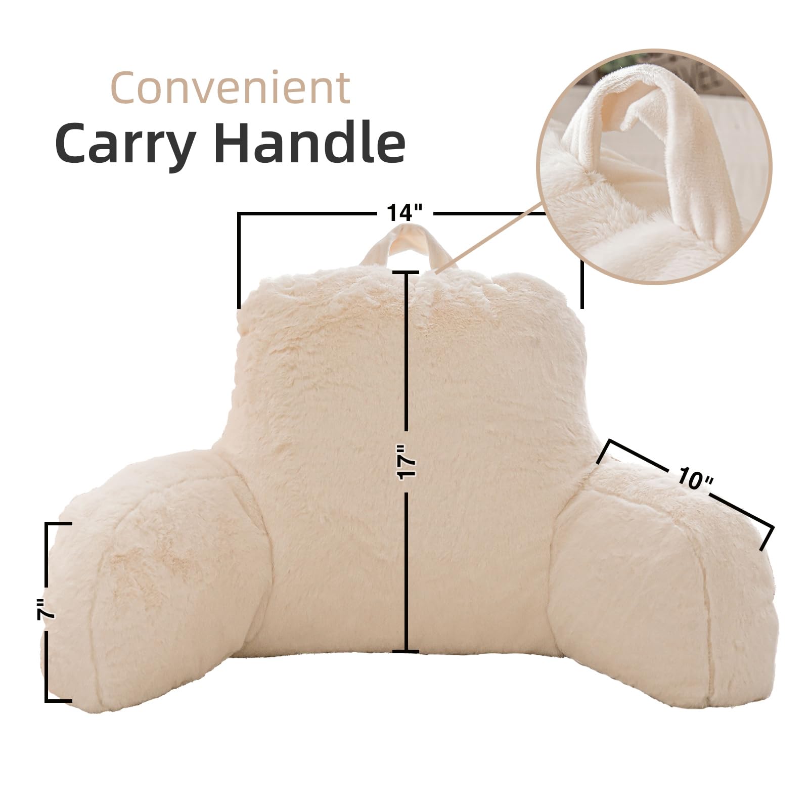 A Nice Night backrest with arms provides neck and shoulder support.