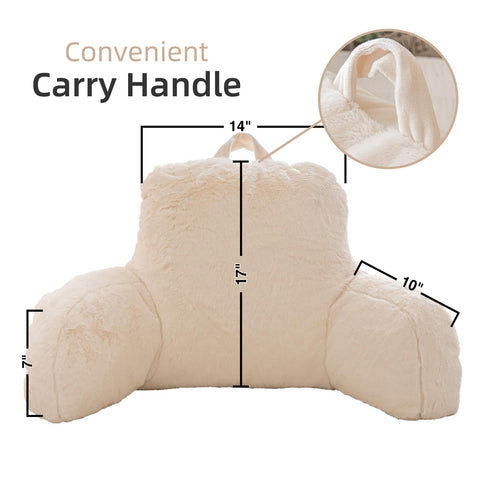 A Nice Night backrest with arms provides neck and shoulder support.