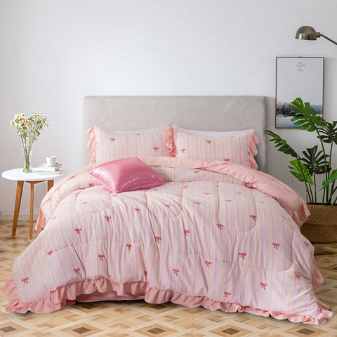 A Nice Night bow print close-up highlights playful design