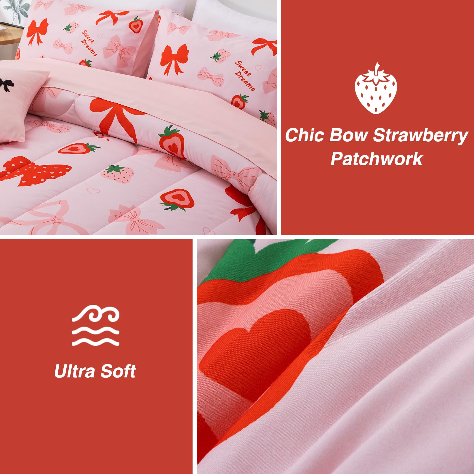 A Nice Night embroidered cushion cover adds a decorative touch to the bed.