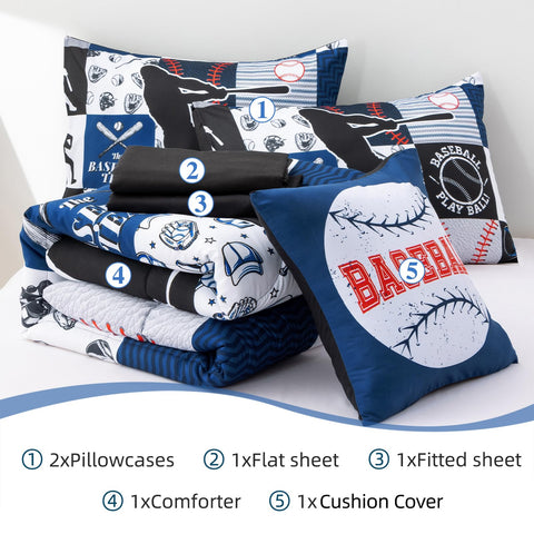 A Nice Night flat sheet in blue, 95x65 for the six-piece set.