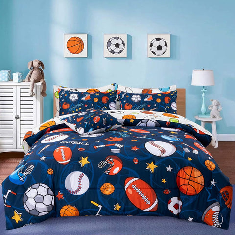 A Nice Night full set laid out on a bed, sporty room ready.