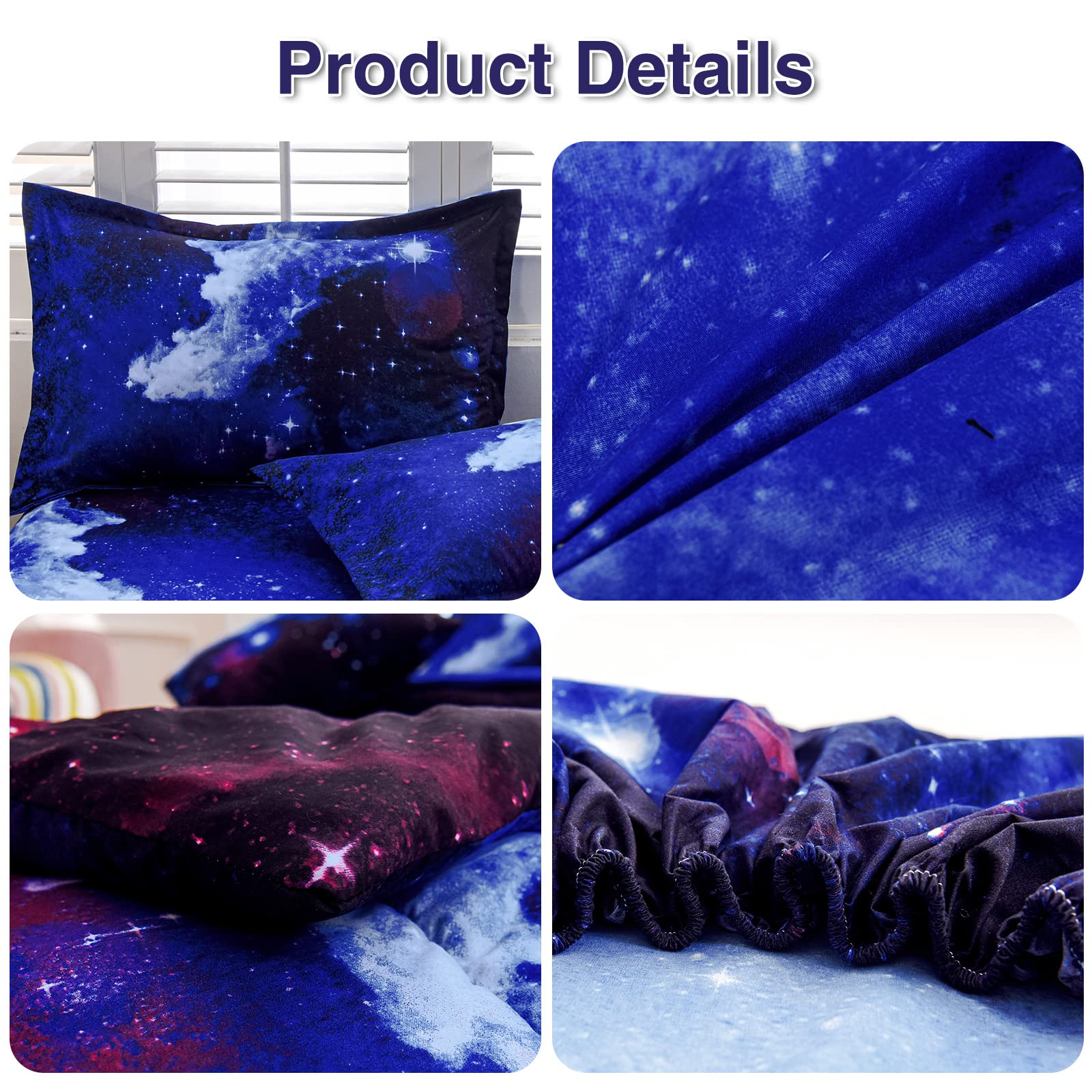 A Nice Night Galaxy all-season bedding adapts to warm and cool nights.
